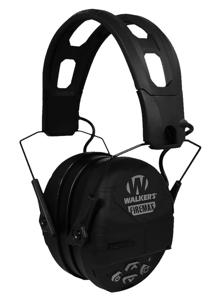 Walker's FireMax Bluetooth Digital Muff with SAC Technology 23 dB NRR Black