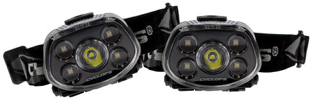 Cyclops Force XP 350 Lumen LED Headlamp Black with Red/Green Cree LED 2 Units
