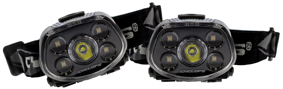 Cyclops Force XP 350 Lumen LED Headlamp Black with Red/Green Cree LED 2 Units