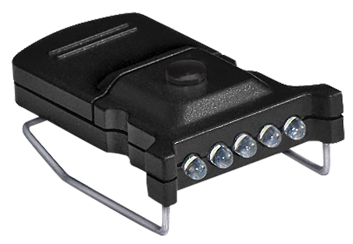 Cyclops Micro Hat Clip Light 10 Lumens White LED Black with 15 Degree Tilt 2-Pack