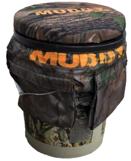Muddy Sportsman's Hunting Bucket with Cushioned Seat Black/Camo MUDGS1205