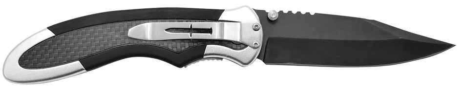 Camillus Chameleon Folding Knife 3.50" Drop Point Black Carbonitride Titanium AUS-8A SS Blade, Carbon Fiber and Aluminum Handle