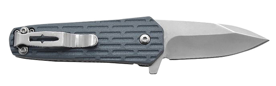 Camillus Wedge Folding Knife 2.25" Spear Point Carbonitride Titanium 420 Stainless Steel Blade, Blue Textured Glass-Filled Nylon Handle