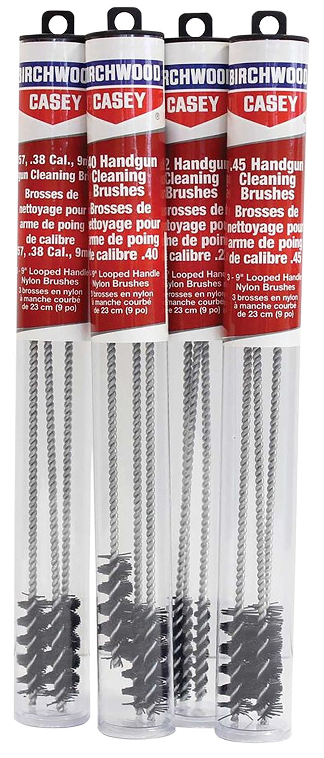 Birchwood Casey Looped Nylon Handgun Cleaning Brushes 22 Caliber 9 Inch 3 Pack Model 41209
