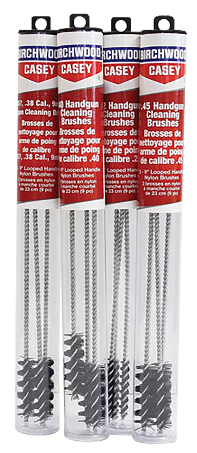 Birchwood Casey Looped Nylon Handgun Cleaning Brushes 45 Caliber 9 Inch 3 Pack Model 41212