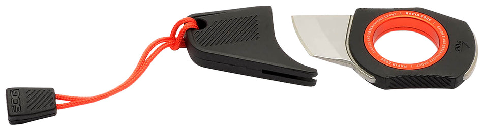 SOG SOG18300443 Rapid Rescue Black/Red Emergency Rescue Tool Seatbelt Cutter Glass Breaker Keychain Carry