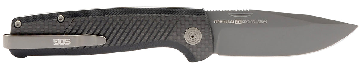 SOG SOGTM1006BX Terminus SJ LTE 2.90" Folding Knife Black TiNi S35VN SS Blade, Textured Graphite G10 Handle