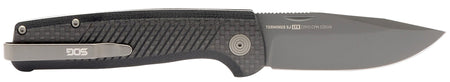SOG SOGTM1006BX Terminus SJ LTE 2.90" Folding Knife Black TiNi S35VN SS Blade, Textured Graphite G10 Handle
