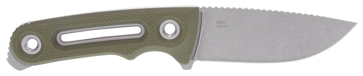 SOG SOG17350157 Provider FX 3.75in Fixed Drop Point Stonewashed CPM 154 Stainless Blade Green G10 Handle