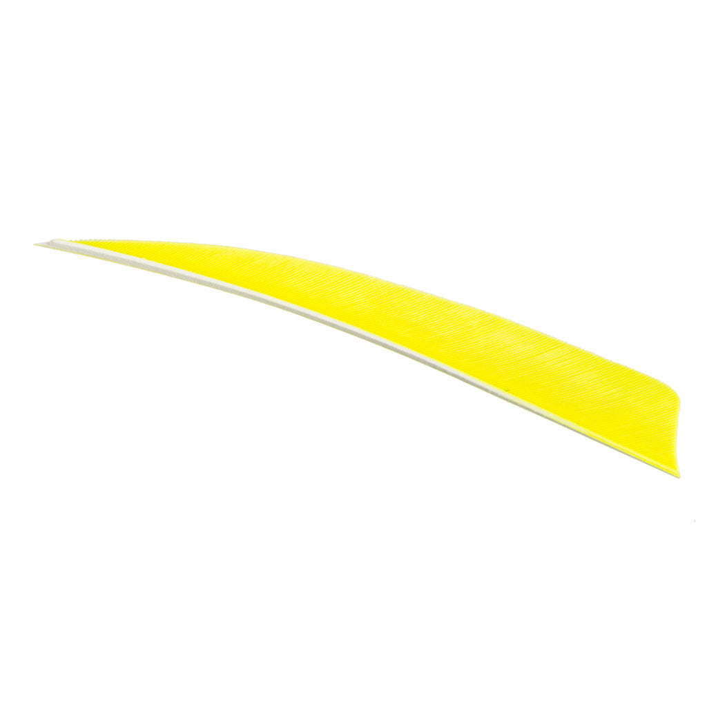 Trueflight Chartreuse 5" Shield Cut RW Arrow Fletching Feathers 100 pk.