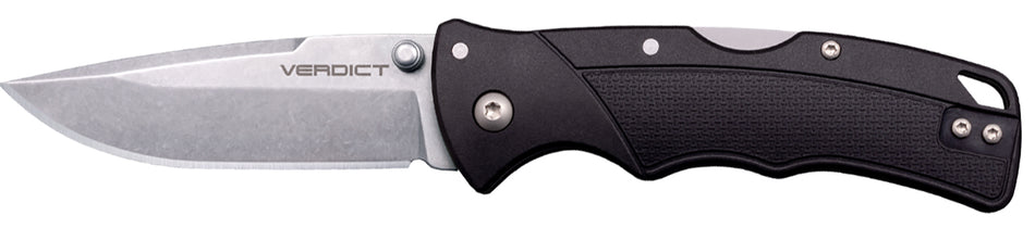 Cold Steel CSFLC3SPSSZ Verdict EDC Folding Tanto 3" 4116 Krupp Stainless Blade, Black Textured GFN Handle