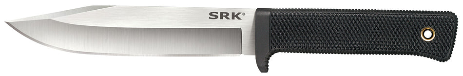 Cold Steel CS38CKE SRK 6" Fixed Blade Knife Clip Point Plain 3-V Steel, 4.75" Black Textured Kray-Ex Handle