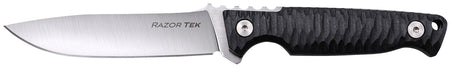 Cold Steel CSFX4RZR Razor Tek EDC 4" Fixed Blade Clip Point Plain Satin 4116 Krupp Stainless, Black Textured Handle