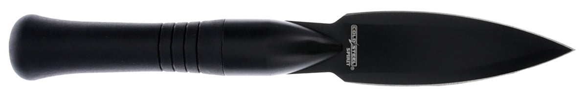 Cold Steel CSTHFS01NZ Spirit Spear Head 4.25" Fixed Blade Spear Point Black 420 SS, 4" Black Handle