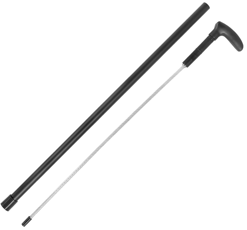 Cold Steel Cable Whip Self-Defense Walking Cane Black Carbon Zinc-Coated 32" CSCN38CBL