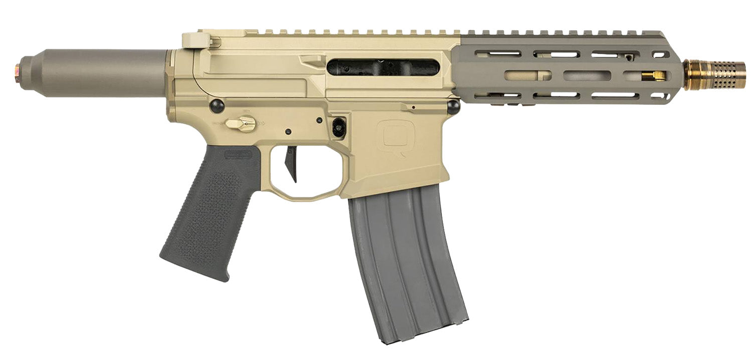 Q LLC HB55610INPISTOLNB Honey Badger 223 Rem/5.56 NATO 10" Black Threaded Barrel, M-LOK Handguard, Black Anodized Aluminum Picatinny Rail Receiver, No Brace