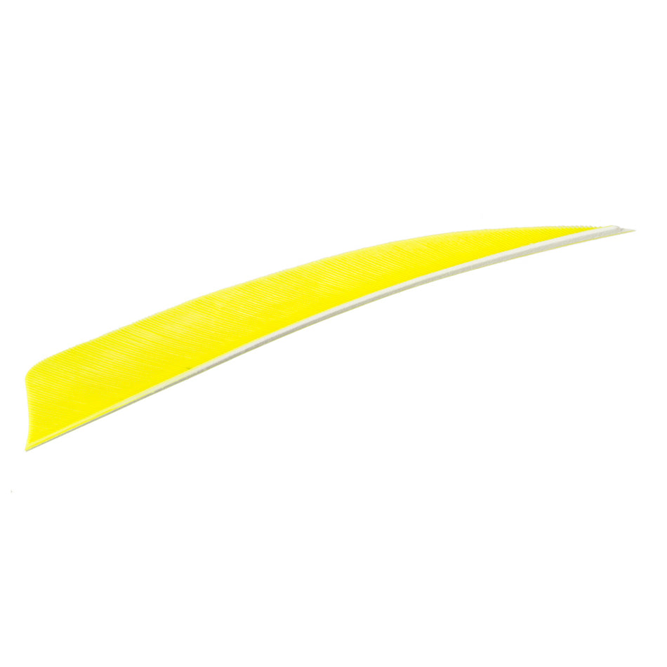 Trueflight Chartreuse 5" Shield Cut LW Arrow Fletching Feathers 100 pk.