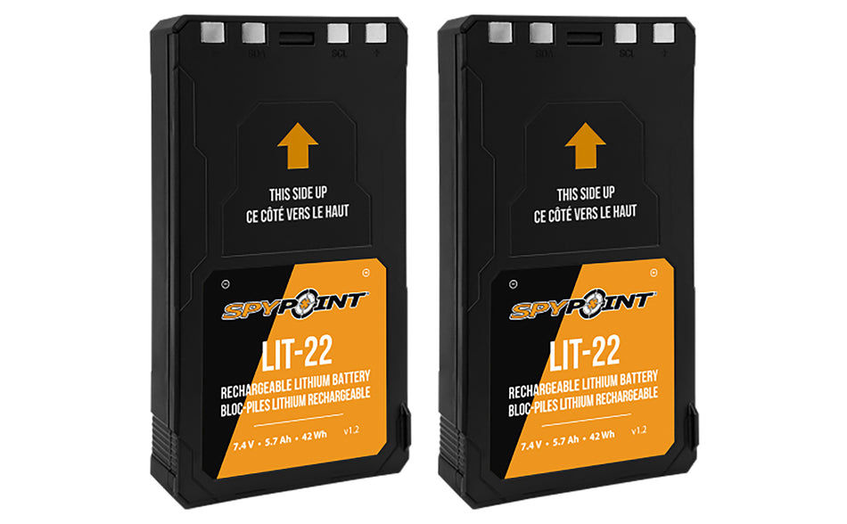 Spypoint 05538 LIT-22 Trail Camera Lithium Battery Pack 7.4 Volts 2 Count