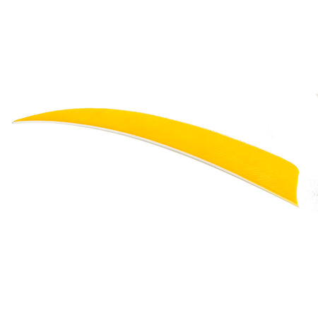 Trueflight Yellow 4" Shield Cut RW Arrow Fletching Feathers 100 pk.