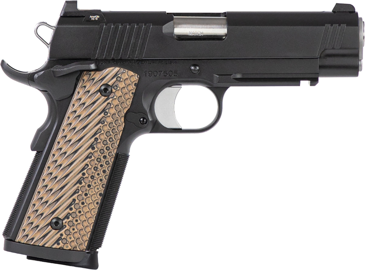 Dan Wesson Specialist Commander .45 ACP Pistol, 8+1, Black/Brown G10 Grip