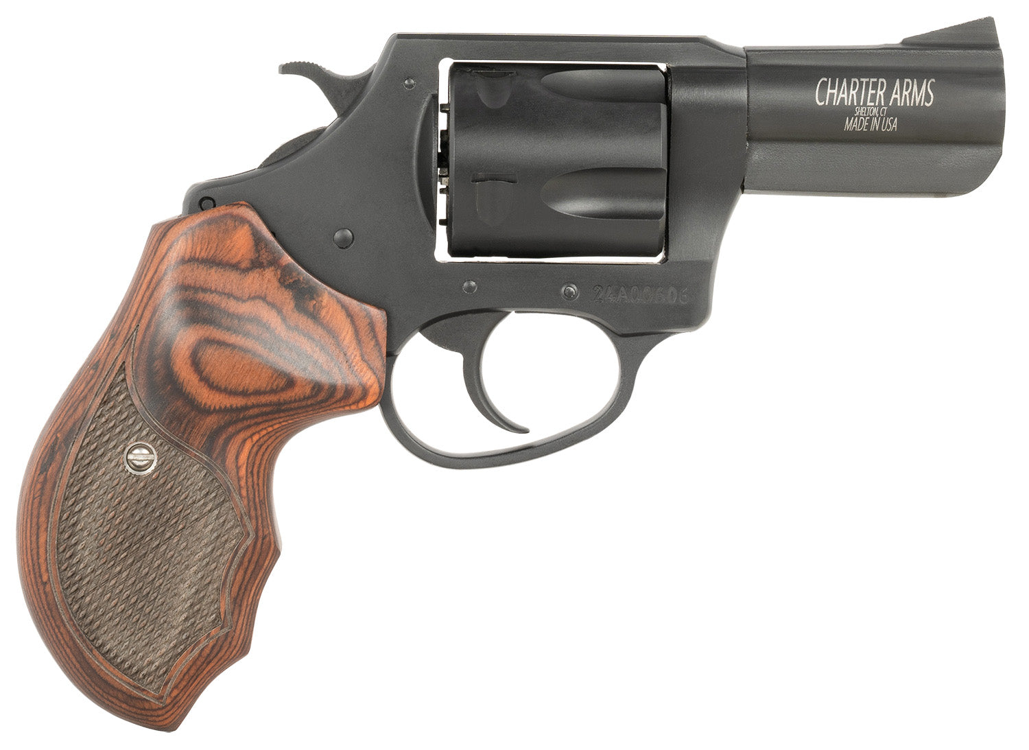Charter Arms 14423 Bulldog 44 Special 5rd 2.50" Black Passivate Steel Barrel & Cylinder, Black Passivate Steel Frame, Rosewood Grip, Exposed Hammer