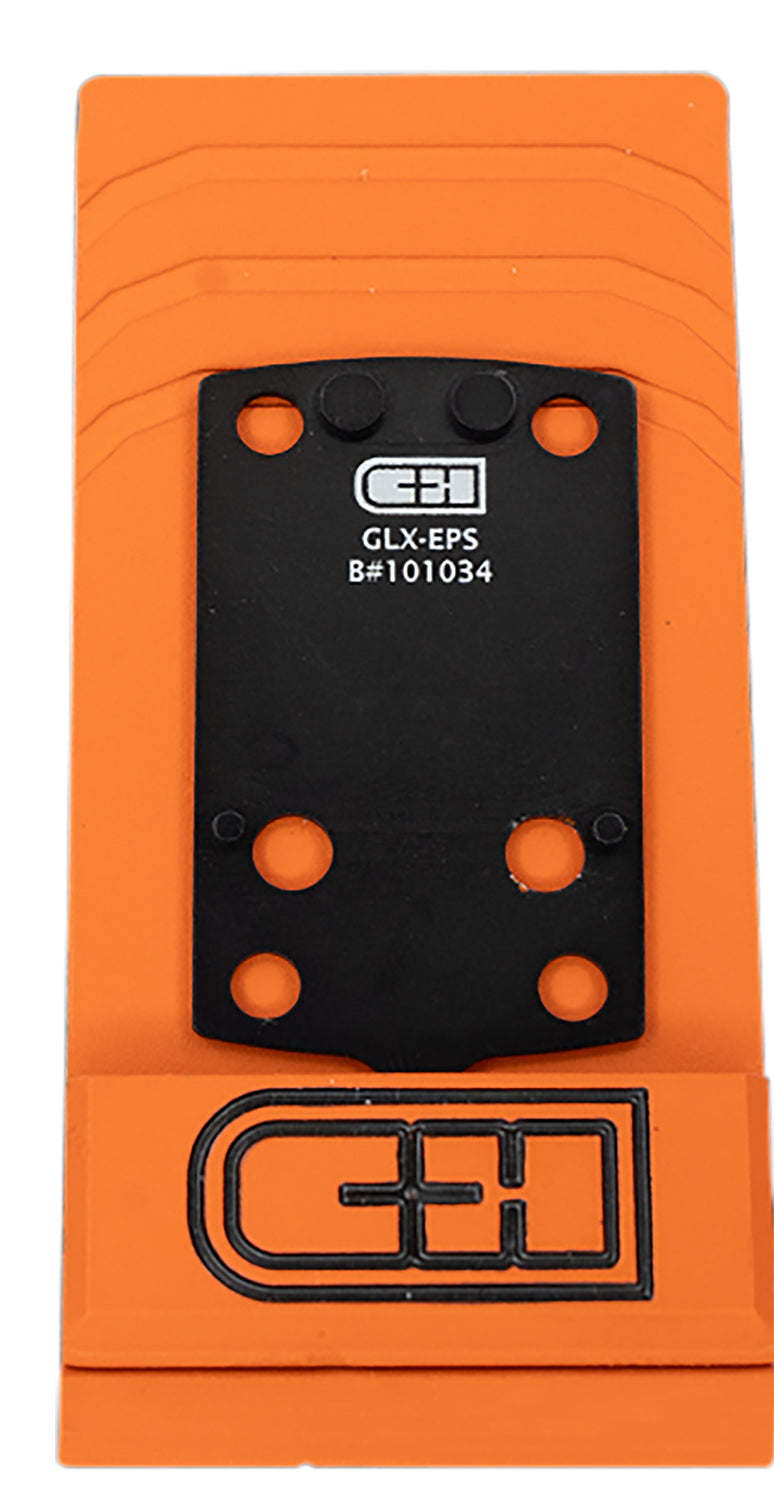 C&H Precision Glock MIL/LEO Optic Adapter Plate Holosun EPS Pattern Footprint Black Anodized V4