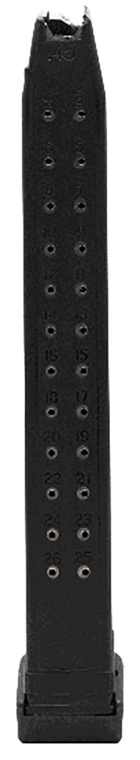 KCI USA KCIMZ013 Glock 21/21SF/30/30SF/36/41 Compatible 26rd .45 ACP Magazine Black Steel/Polymer