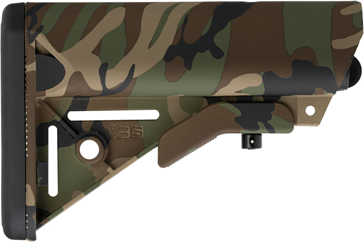 B5 Systems Enhanced SOPMOD Woodland Camo AR-15 Stock Mil-Spec Extension