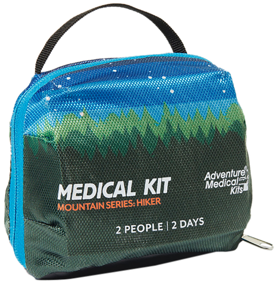 AMK Mountain Hiker First Aid Kit for Trail Injuries and Illnesses - Orange/Blue