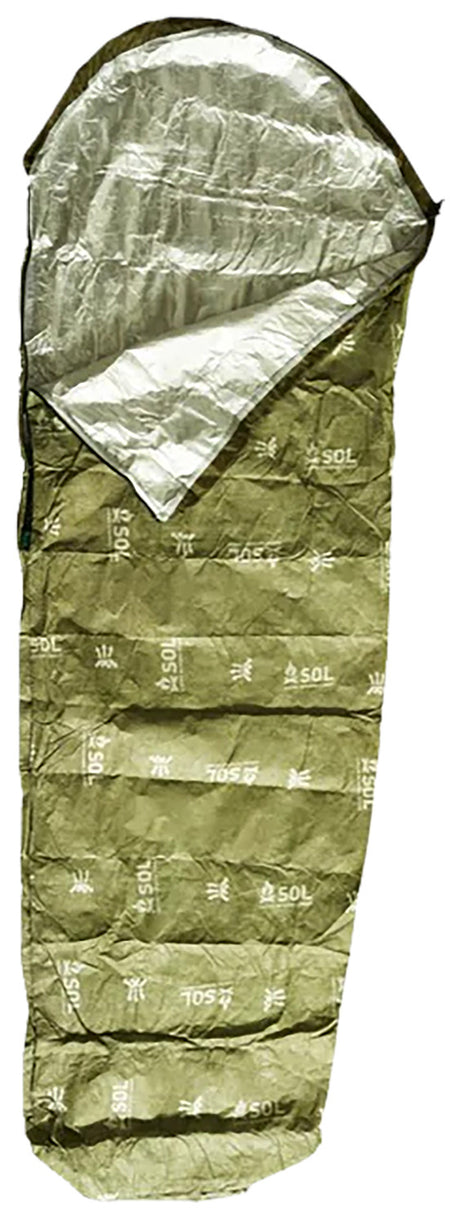 AMK SOL Bivvy Waterproof Windproof Emergency Shelter Reflecting 70% Body Heat - Green