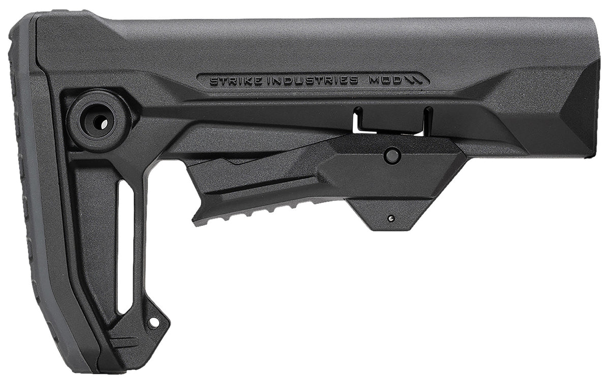 Strike Industries MOD2 Adjustable Rifle Stock Black Polymer Compatible with AR Buffer Tubes