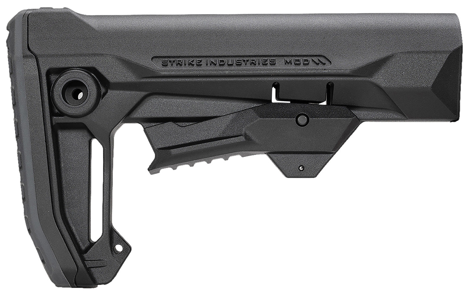 Strike Industries MOD2 Adjustable Rifle Stock Black Polymer Compatible with AR Buffer Tubes