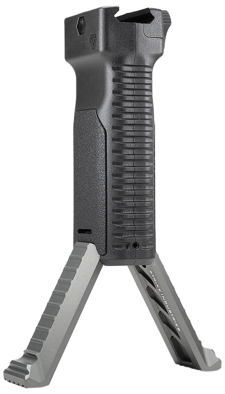 Strike Industries ARALBIPODGY Rifle Bipod Grip Gray Polymer Aluminum Legs