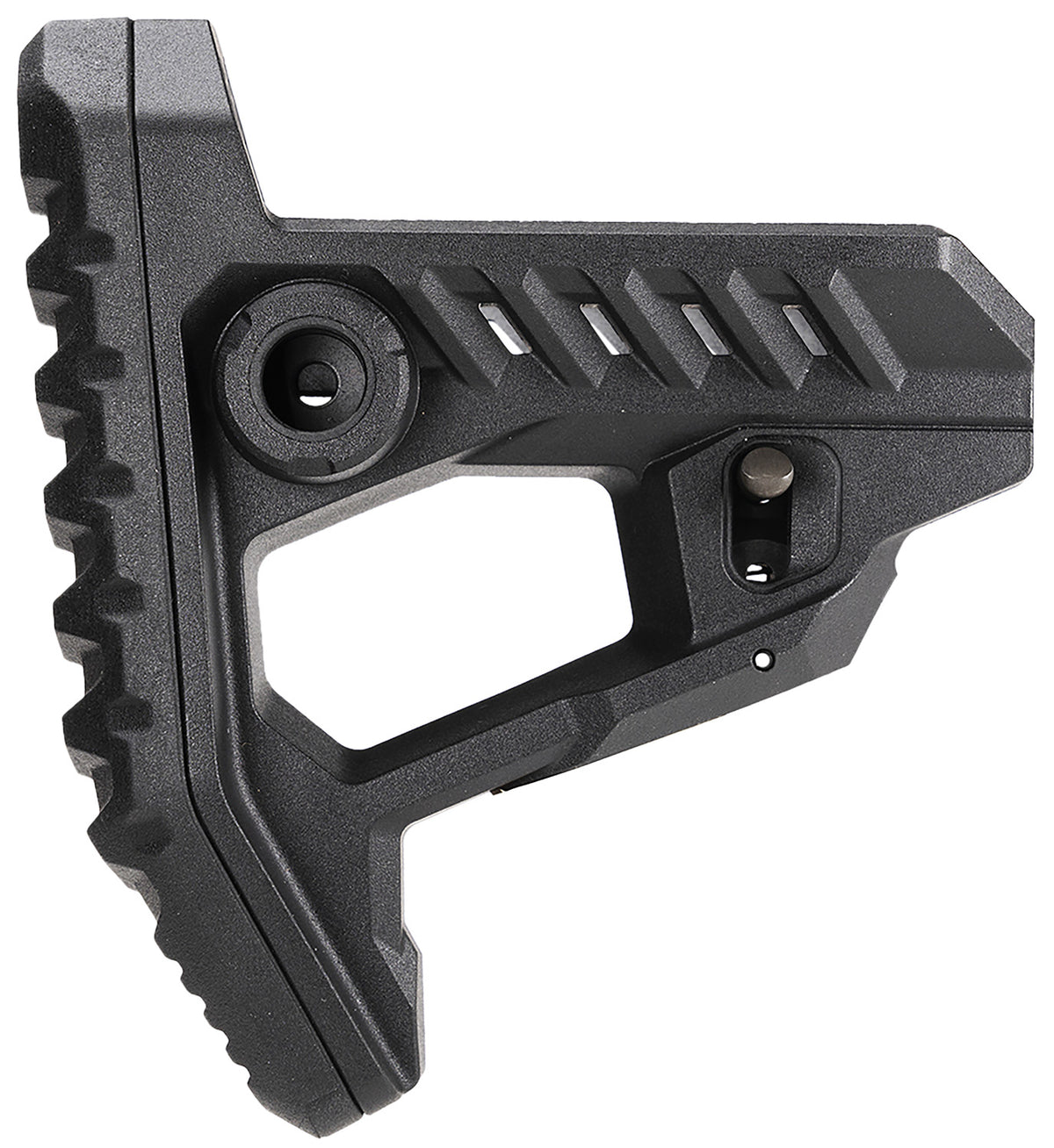Strike Industries Polymer Pit Stock Black 4-Position Adjustable with QD Sling Mounts 3.87 Inch OAL