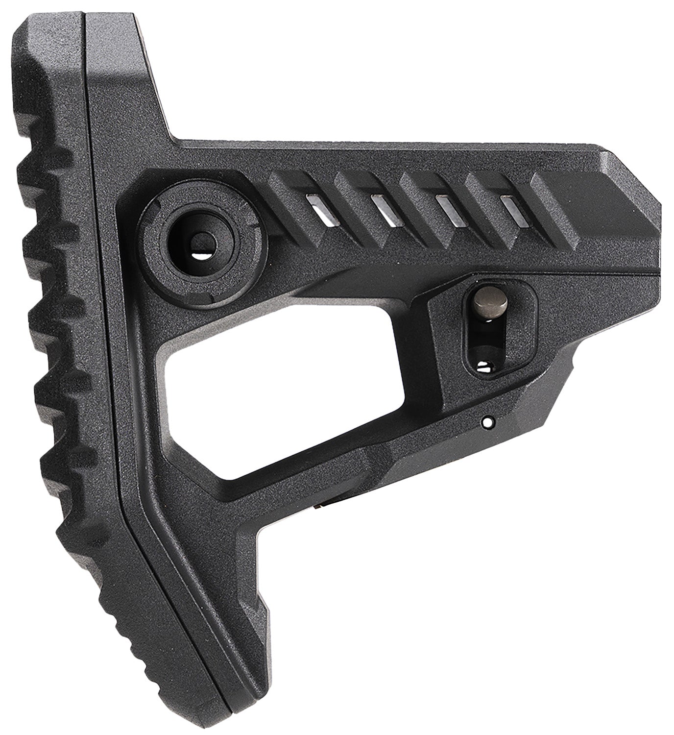 Strike Industries Polymer Pit Stock Black 4-Position Adjustable with QD Sling Mounts 3.87 Inch OAL