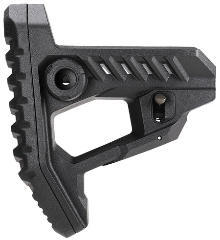 Strike Industries Polymer Pit Stock Black 4-Position Adjustable with QD Sling Mounts 3.87 Inch OAL
