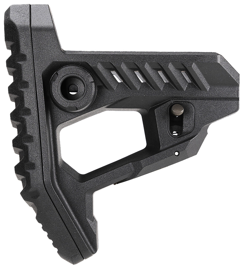 Strike Industries Polymer Pit Stock Black 4-Position Adjustable with QD Sling Mounts 3.87 Inch OAL