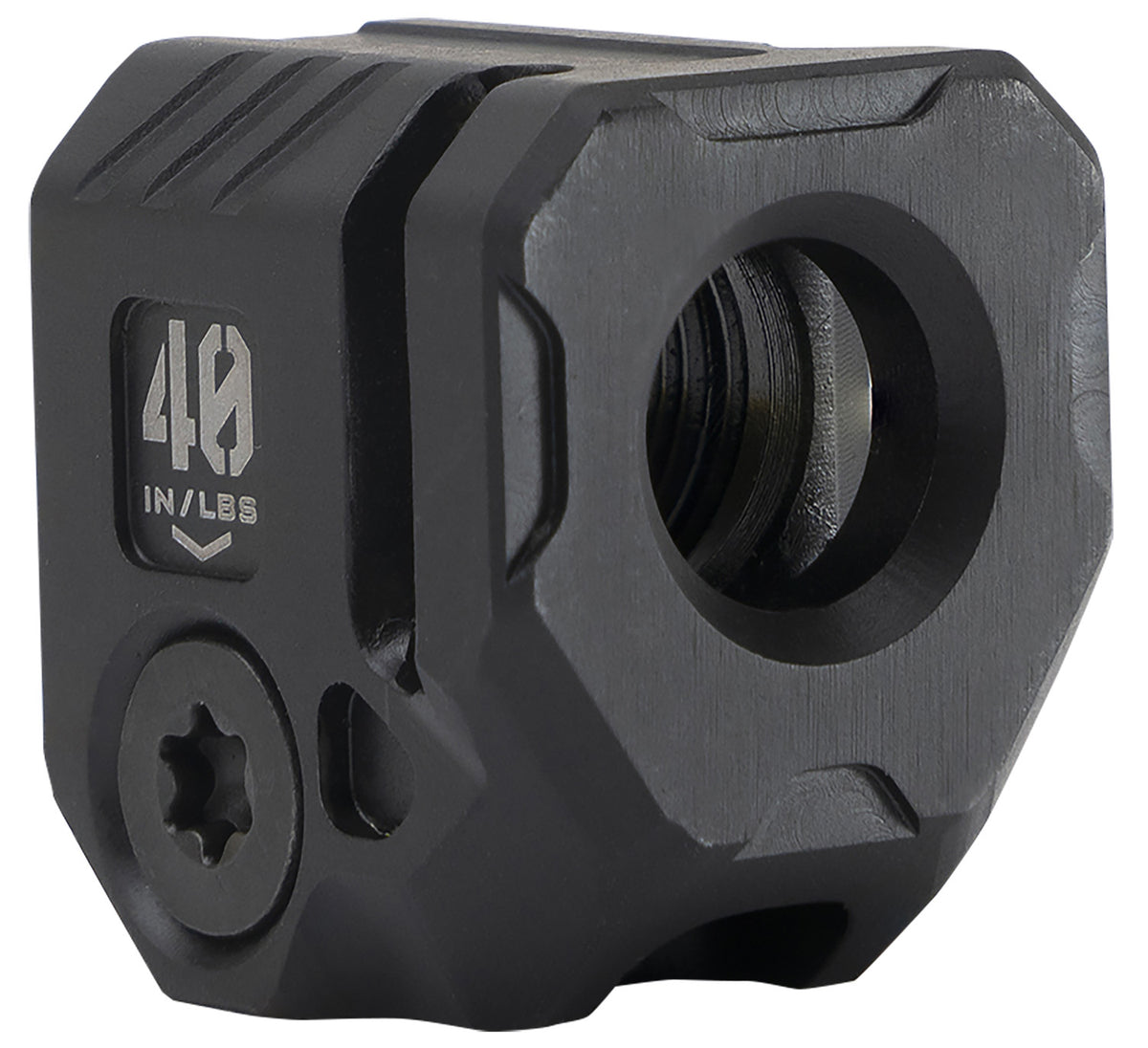 Strike Industries Quad Pistol Micro Compensator 0.89" OAL Black Oxide Steel 9mm