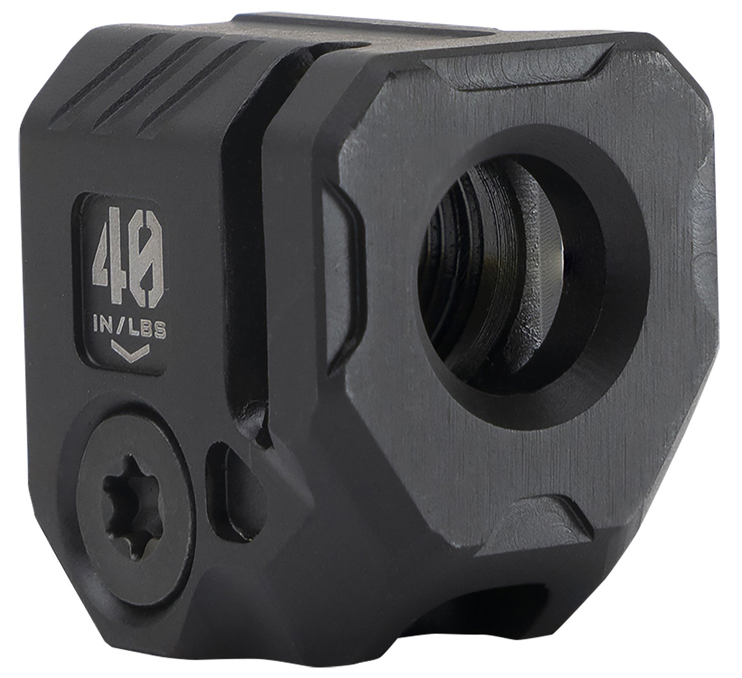 Strike Industries Quad Pistol Micro Compensator 0.89" OAL Black Oxide Steel 9mm