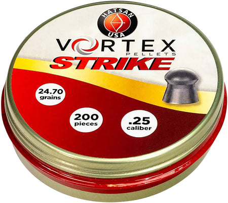 Hatsan USA HA90642 Vortex Strike 25 Caliber Lead Domed Pellets 200/Pack
