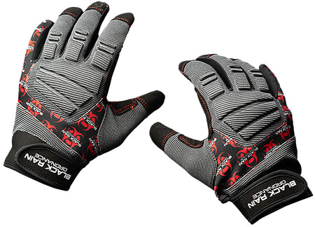 Black Rain Ordnance Performance Tactical Gloves Black Gray Red Small Velcro