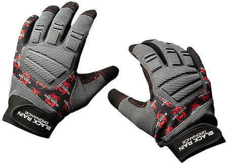 Black Rain Ordnance Performance Tactical Gloves Black Gray Red Medium Velcro