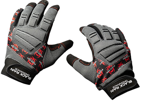Black Rain Ordnance Performance Tactical Gloves Black Gray Red Large Velcro