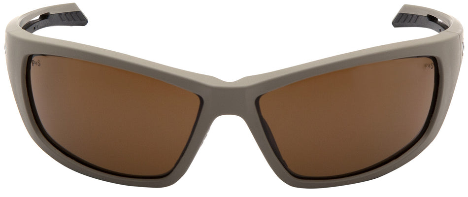 Pyramex VGST1318T Howitzer Anti-Fog Safety Glasses Tan Frame Bronze Lens