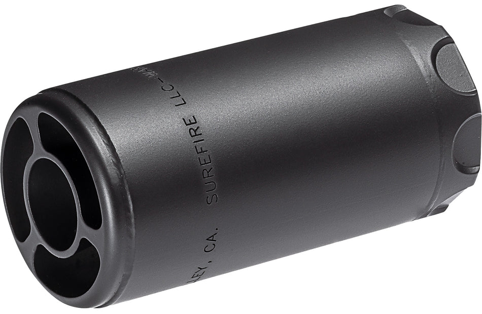 SureFire Warden 5.56mm/7.62mm Blast Regulator 5/8"x24 Thread Stainless Steel, Black Cerakote
