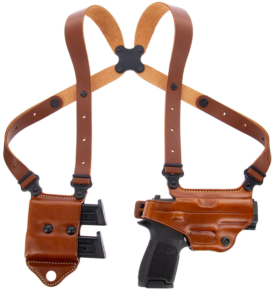 Galco MCII870 Miami Classic II Horizontal Shoulder System Tan Full Grain Leather