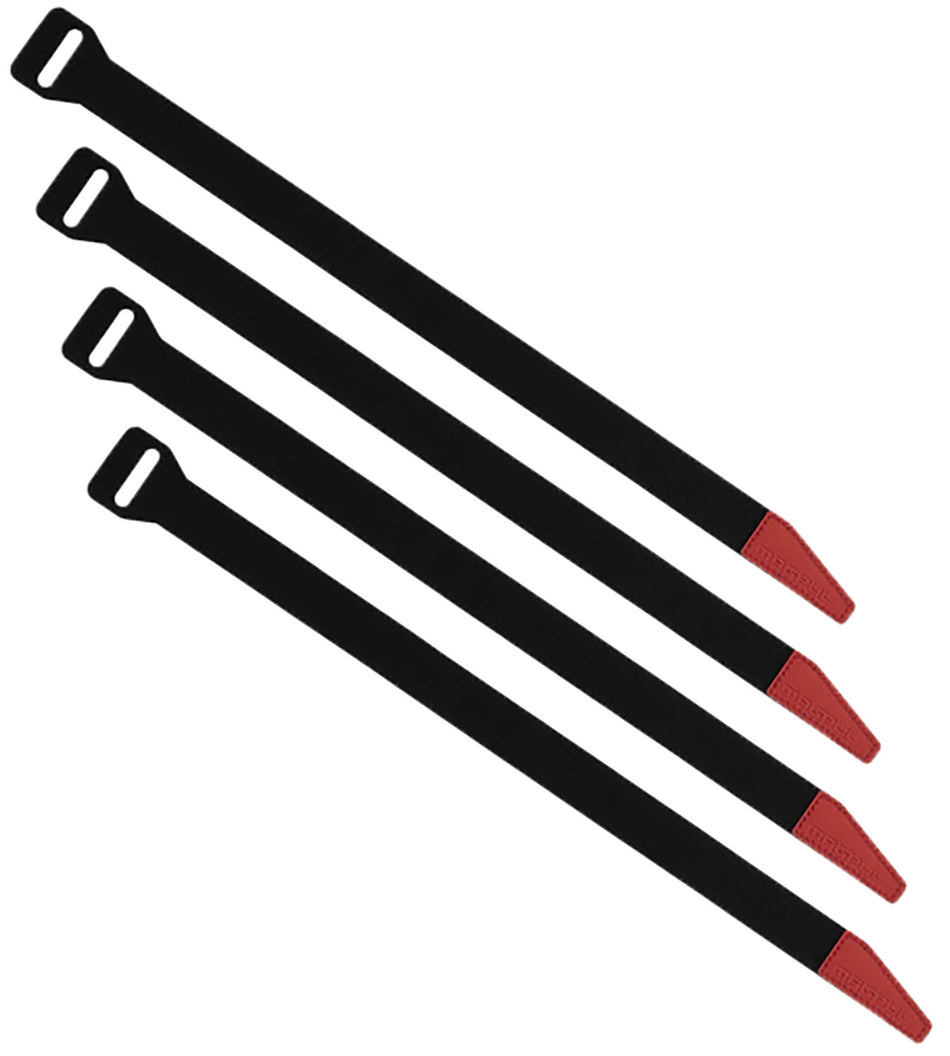 Magpul MAG1442BLK 12" Black/Red DAKA Gear Strap Set of 4