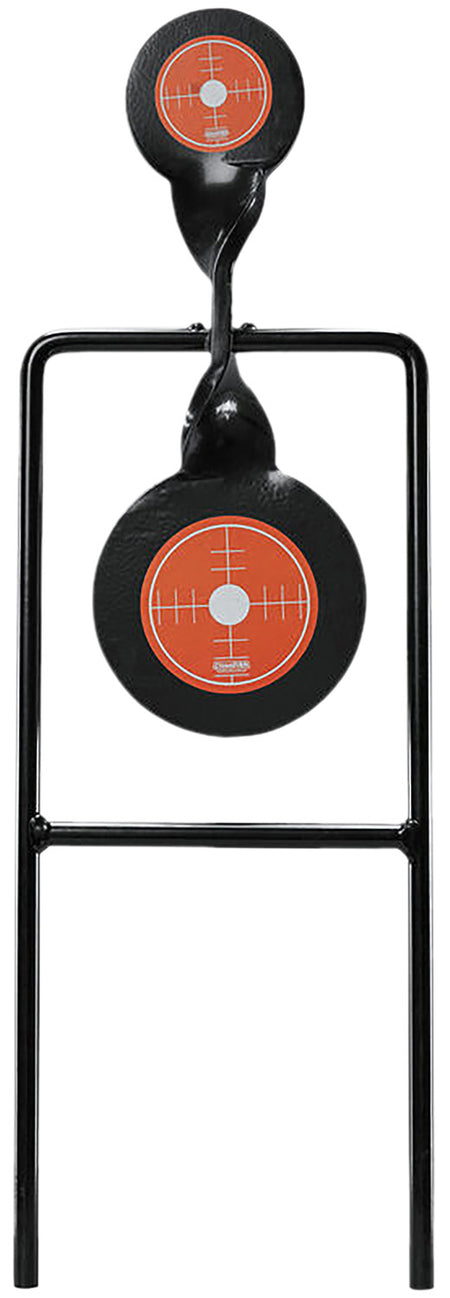 Champion Double Gong Spinner Steel Target Black/Orange 3" Top/4.7" Bottom Standing