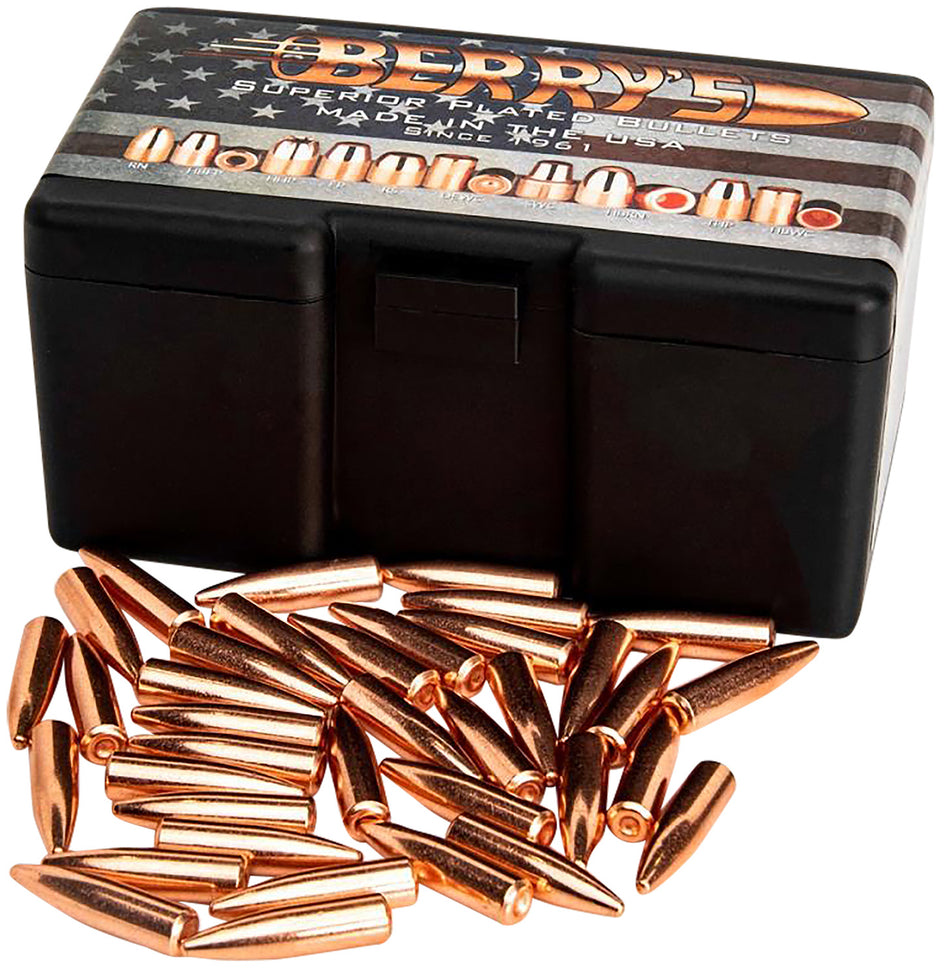 Berry's 02197 .300 BLK 200gr Spire Point Plated Rifle Component Bullets Box of 200