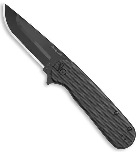 Outdoor Edge VX330A Razor VX3 3" Folding EDC Drop Point Knife Black SS Blade with Green G10 Handle